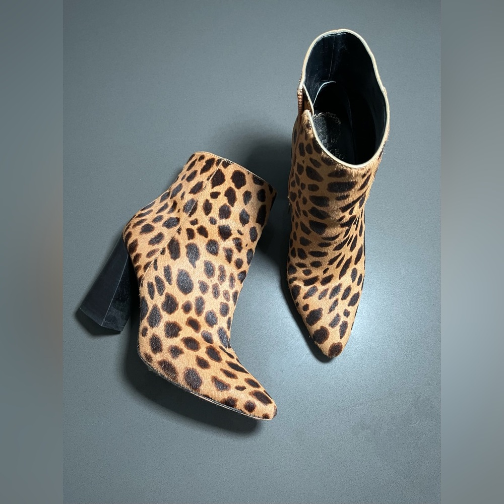 Vince Camuto Leopard Ankle Booties - Size 7M